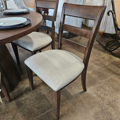 Set of 6 walnut-finished chairs (Model Home)