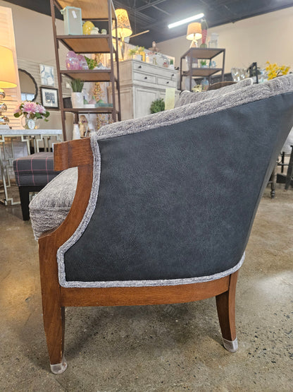 Refinished Gray Barrel Chair
