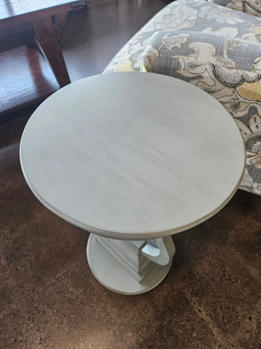 Round Grey Accent Table
