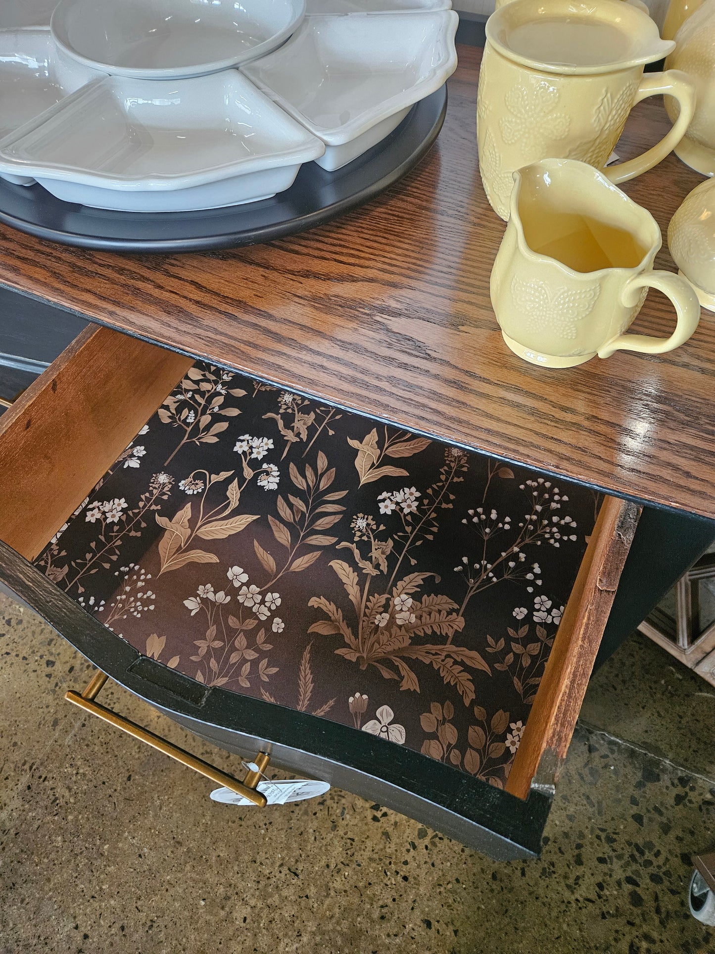Refinished Black Buffet/Sideboard/TV stand