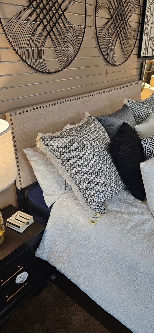 Cream King Bed Frame (Model Home)