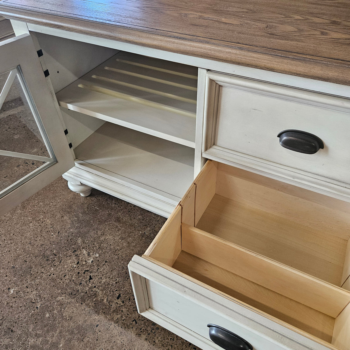 Two Tone 58-in Media Console