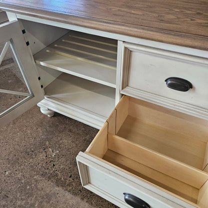 Two Tone 58-in Media Console