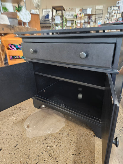 Black TV/Media Stand with swivel top