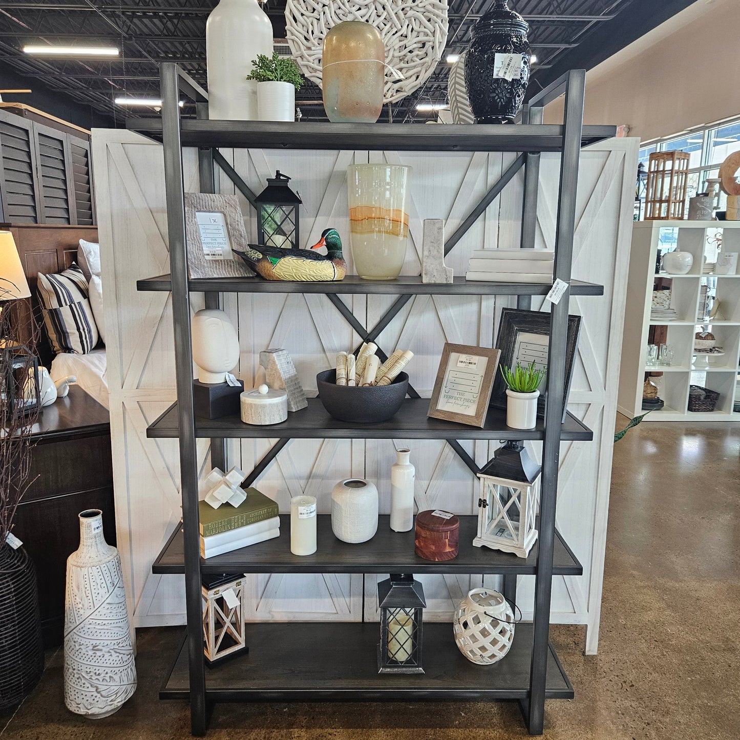 Black Shelving Unit (Model Home)