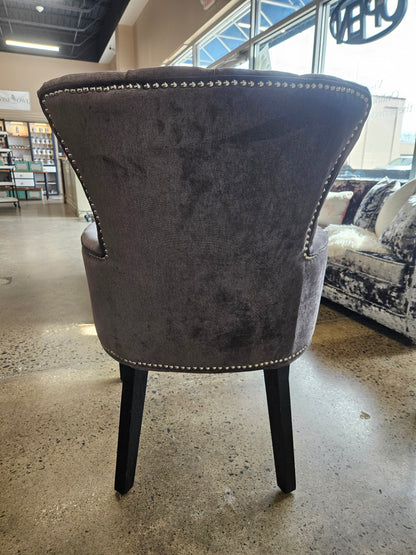 Arhaus Desk Chair Gray Nailhead Trim