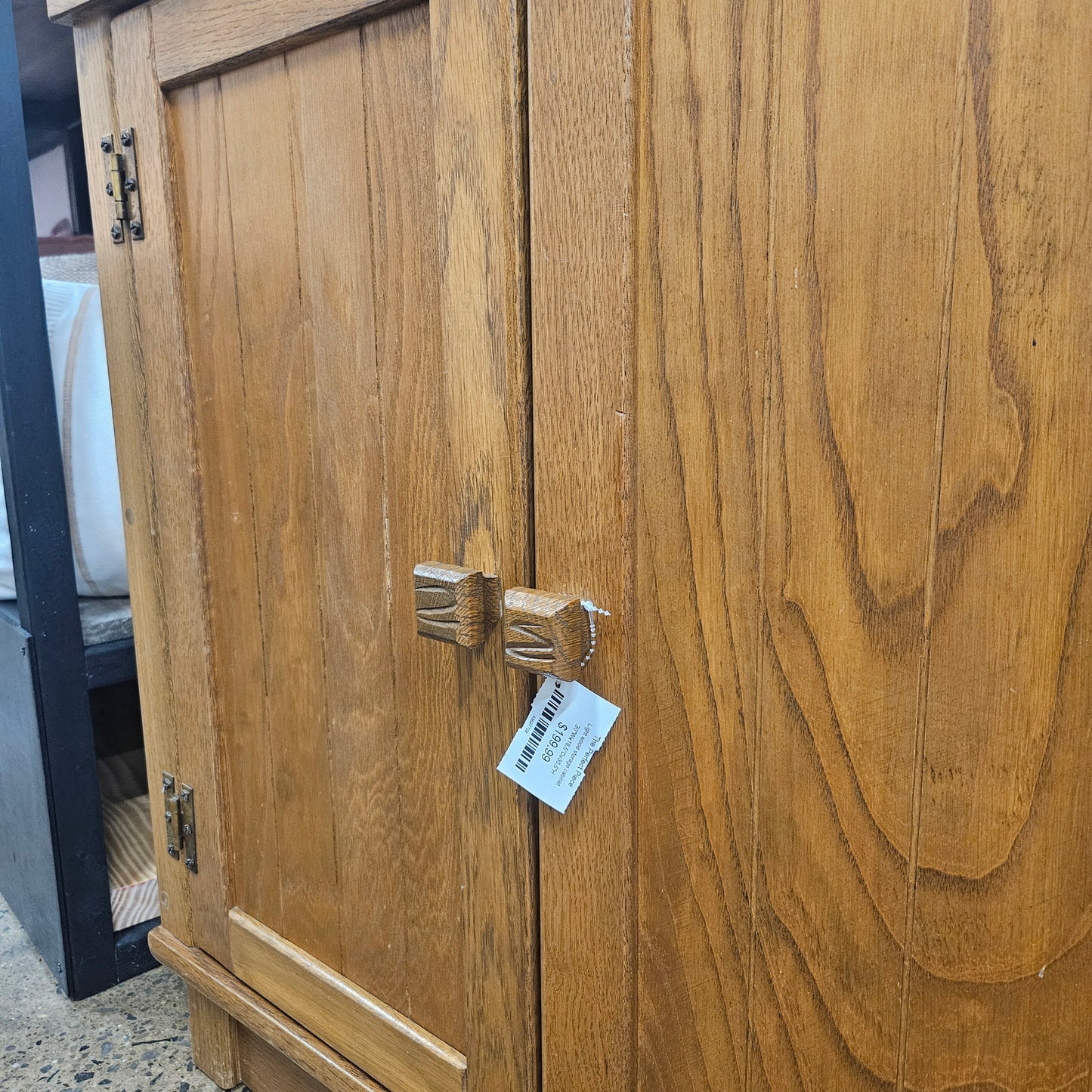 Light wood storage cabinet