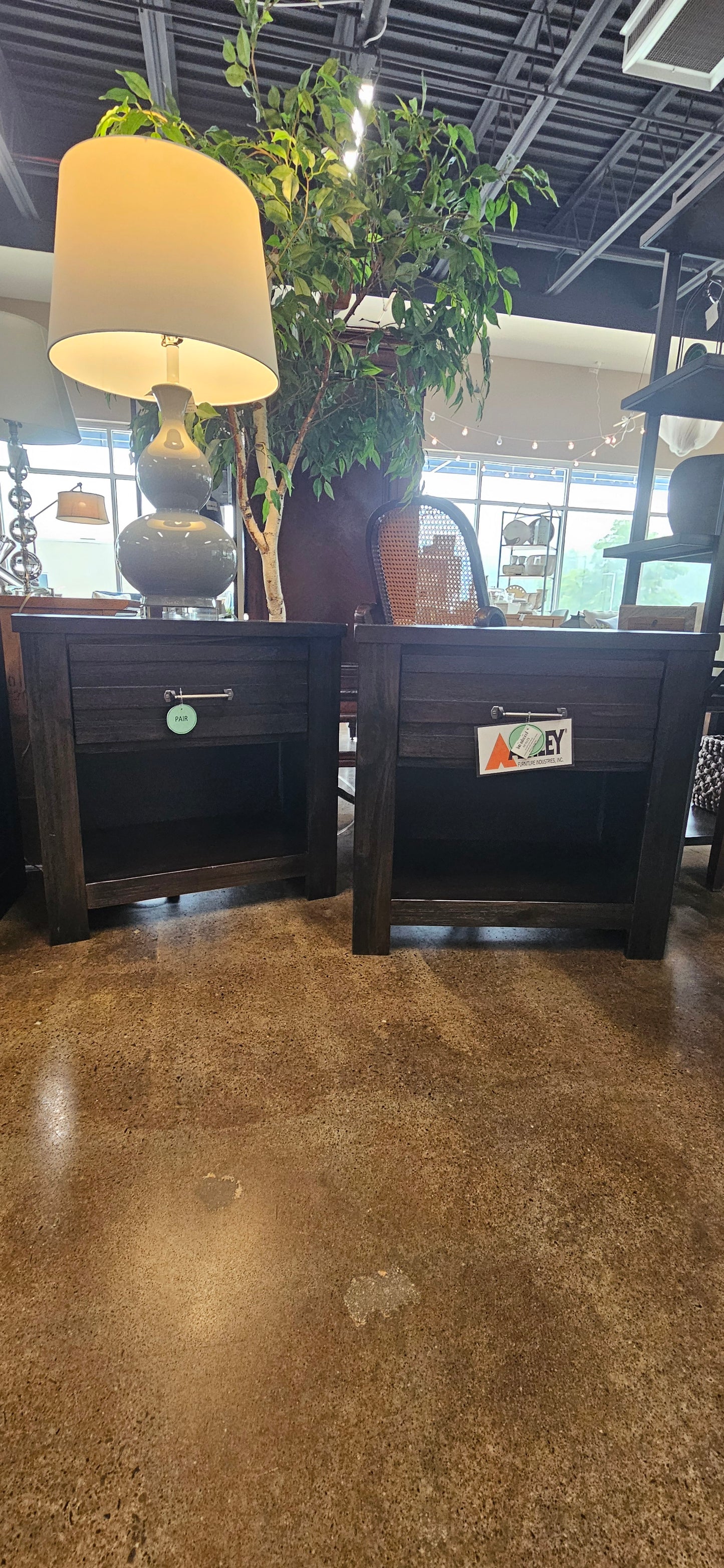 Ashley dark wood night stands (setof2)