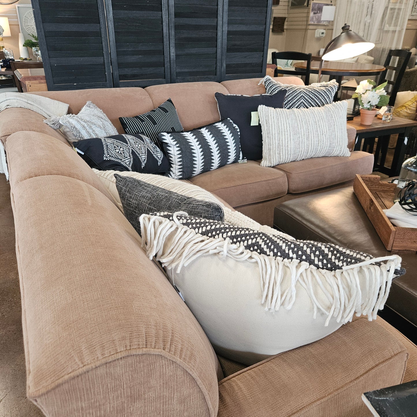 Flexsteel light brown sectional