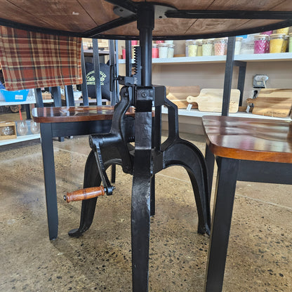 Table and 2 chair set with adjustable height table