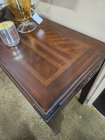 Dark wood console table
