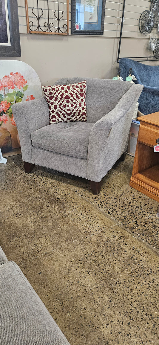 Gray upholstered chair