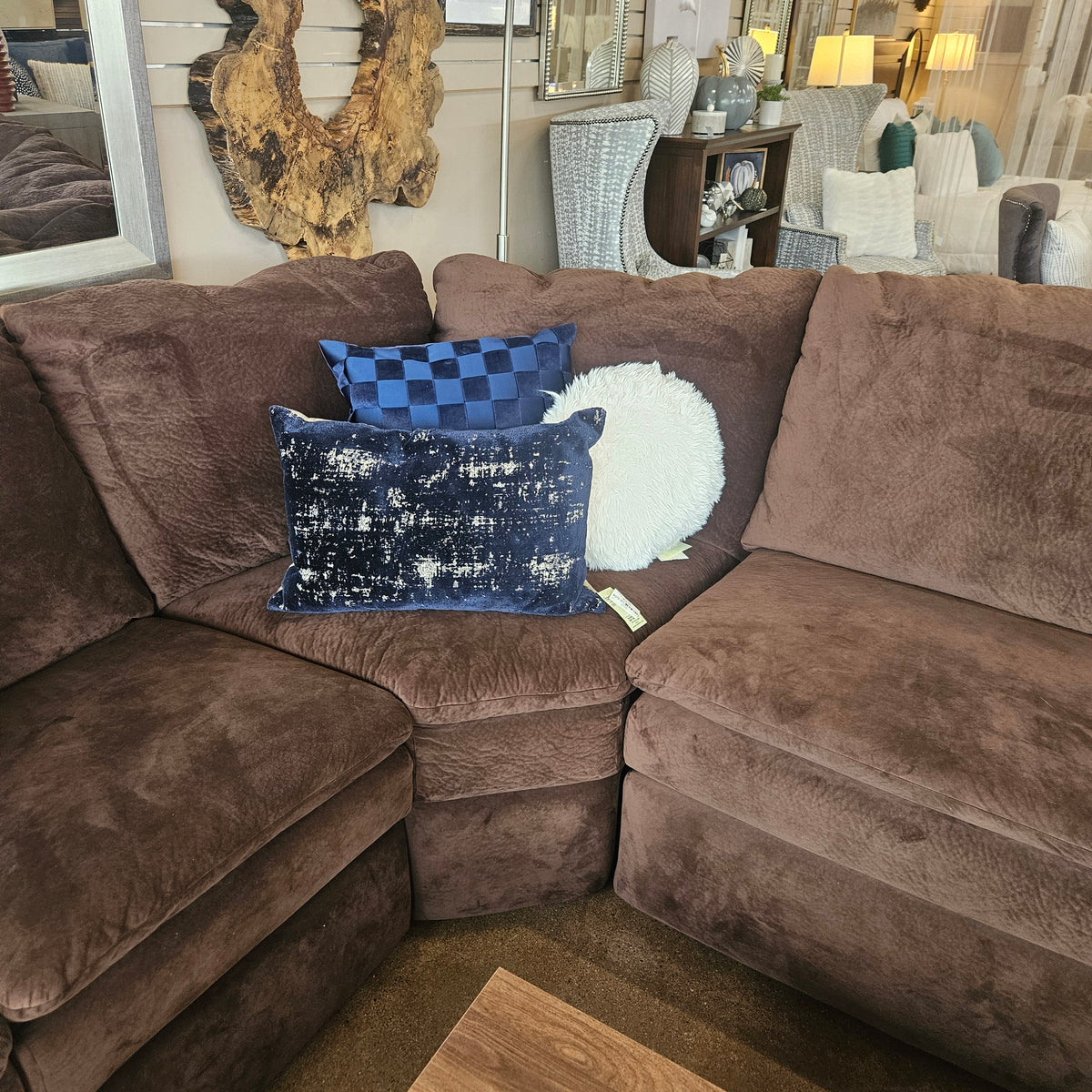 England Furniture Modular Brown Sectional