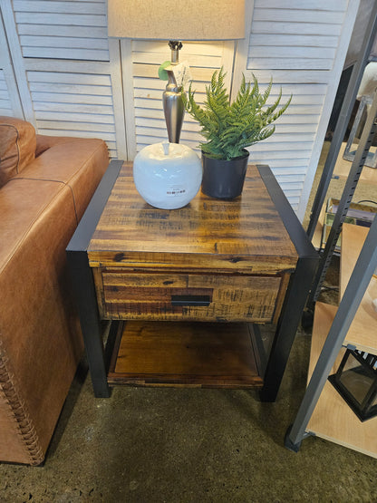 Dark wood leather topped executive desk