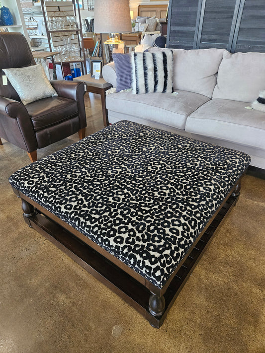Leopard Print Ottoman