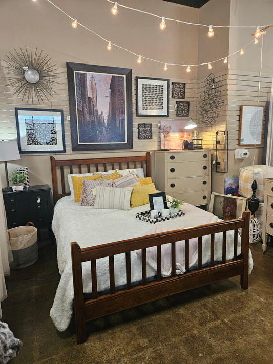 Wooden Slat Queen Bed Frame