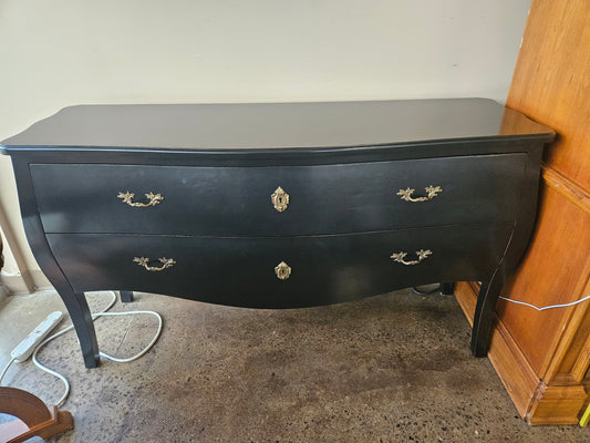 Black Bombay Chest w/ 2 drawers