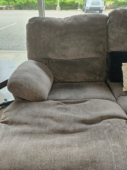 Dark Neutral Reclining Sofa