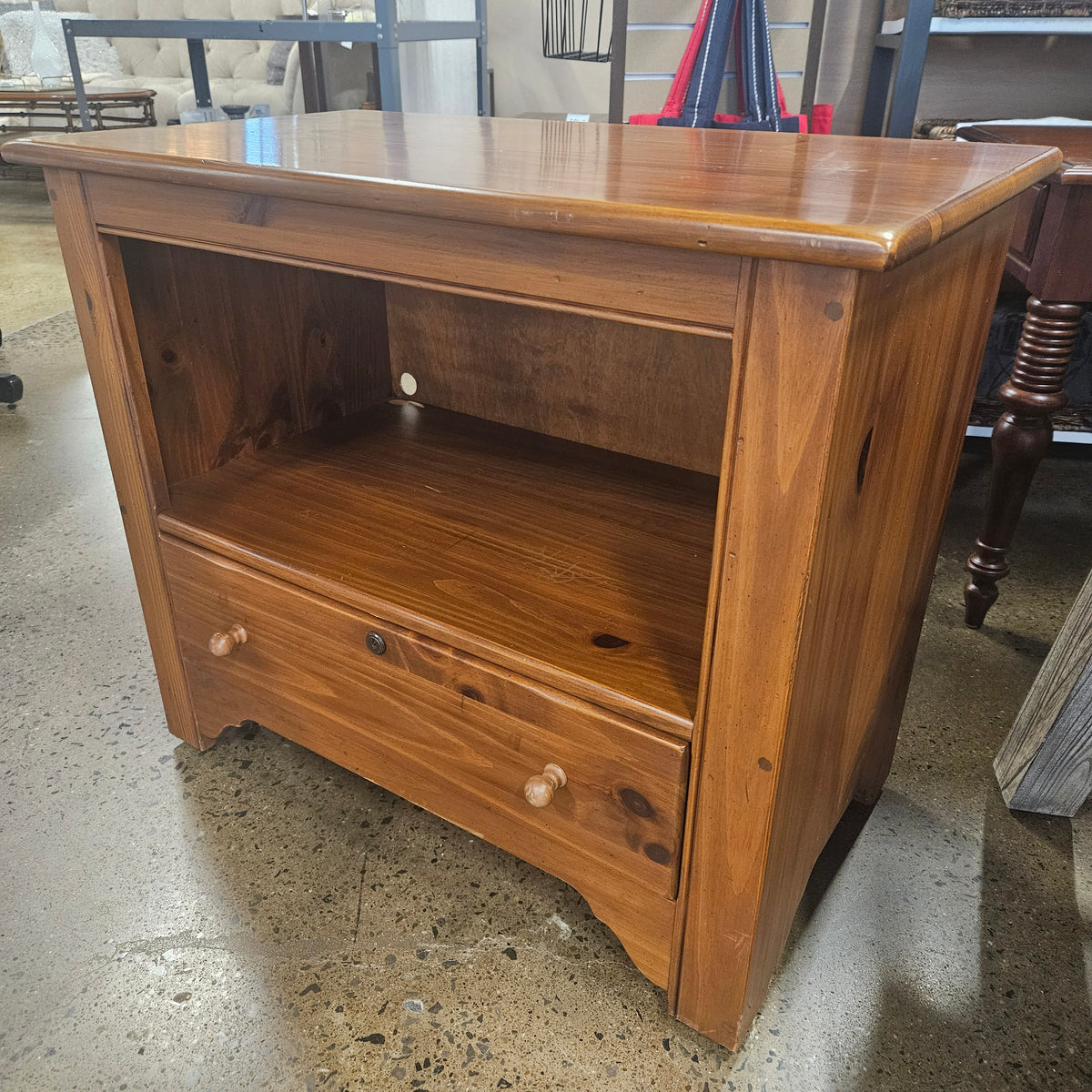 Wood Tone Cabinet on Wheels
