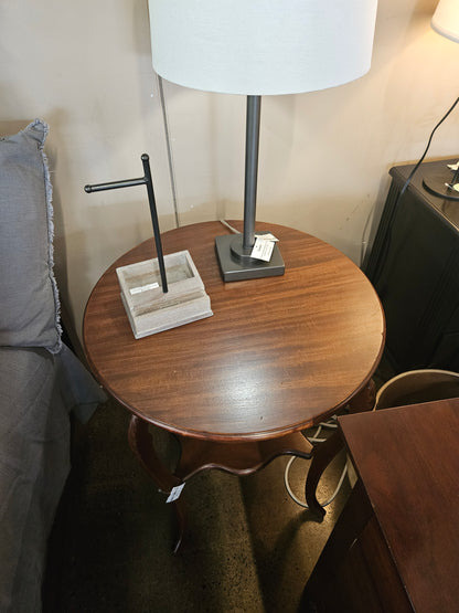 Round Wood Accent Table