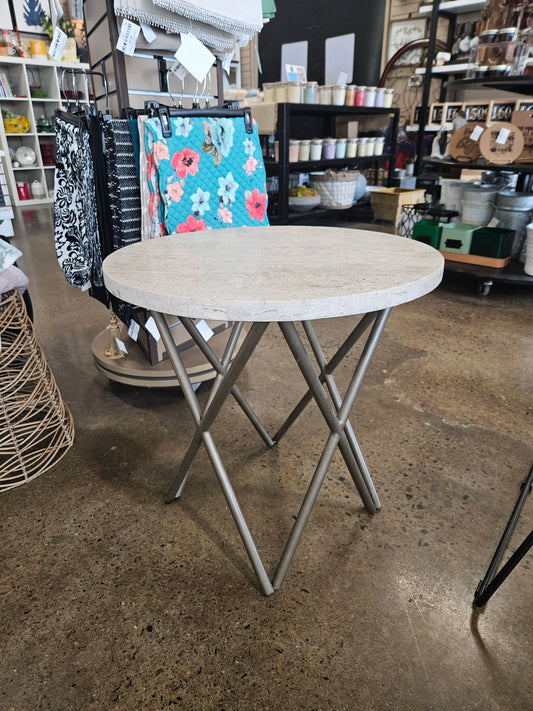 Stone Top End Table