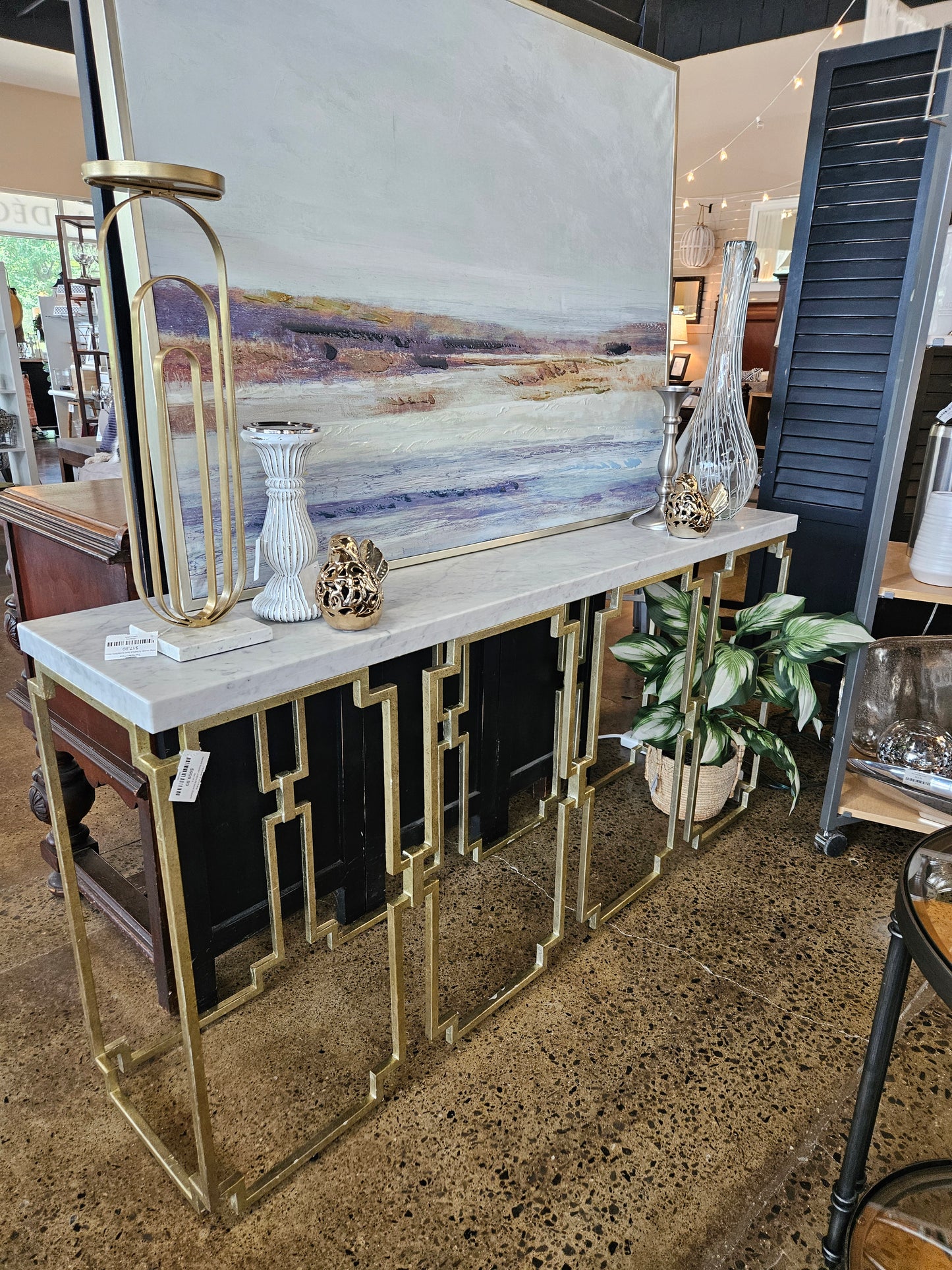 Marble topped side/sofa table (Setof3)