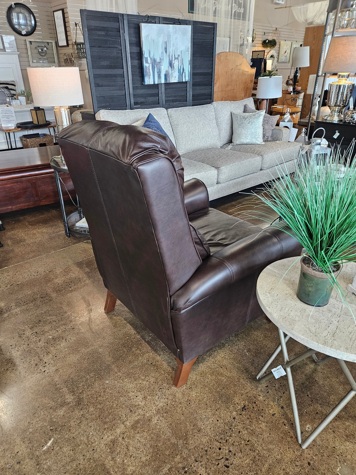 England Hi-Leg Leather Recliner