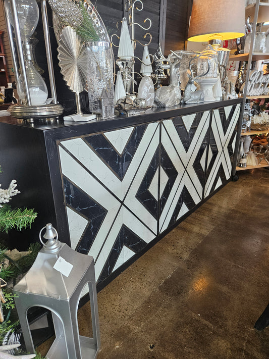 Black and White Console Table