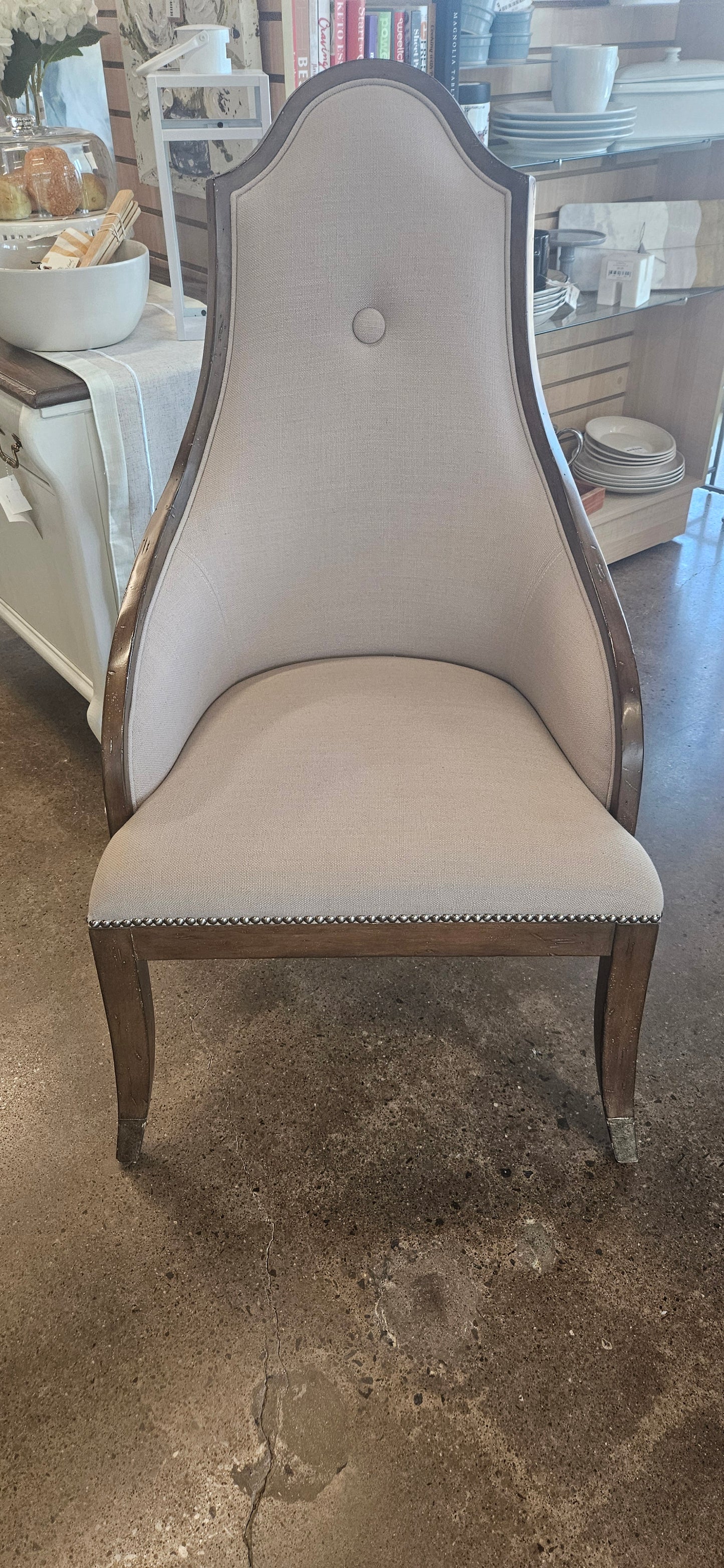 Round Dining Set w/ 4 Upholstered Chairs
