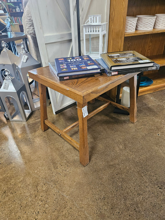 Square wooden accent table