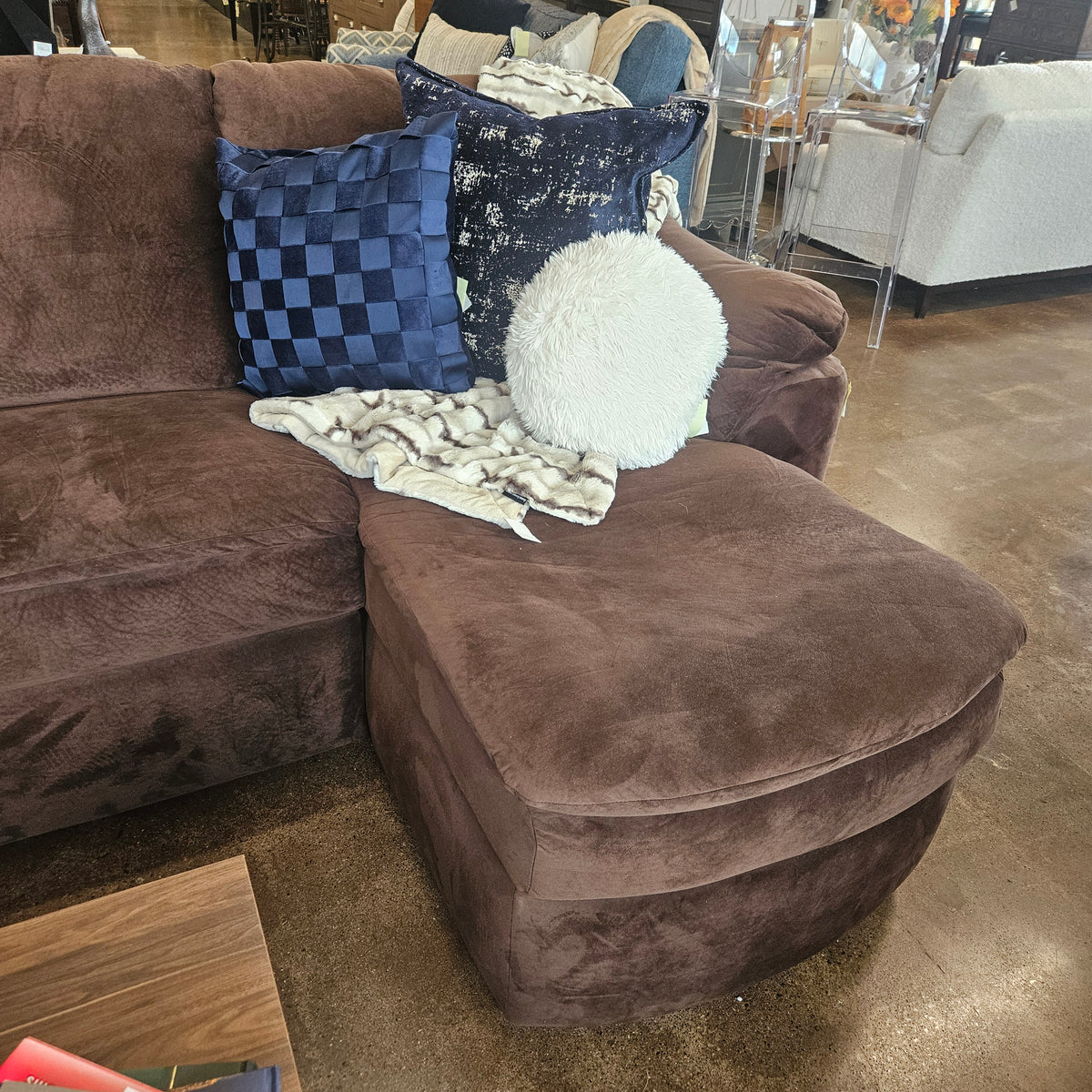 England Furniture Modular Brown Sectional