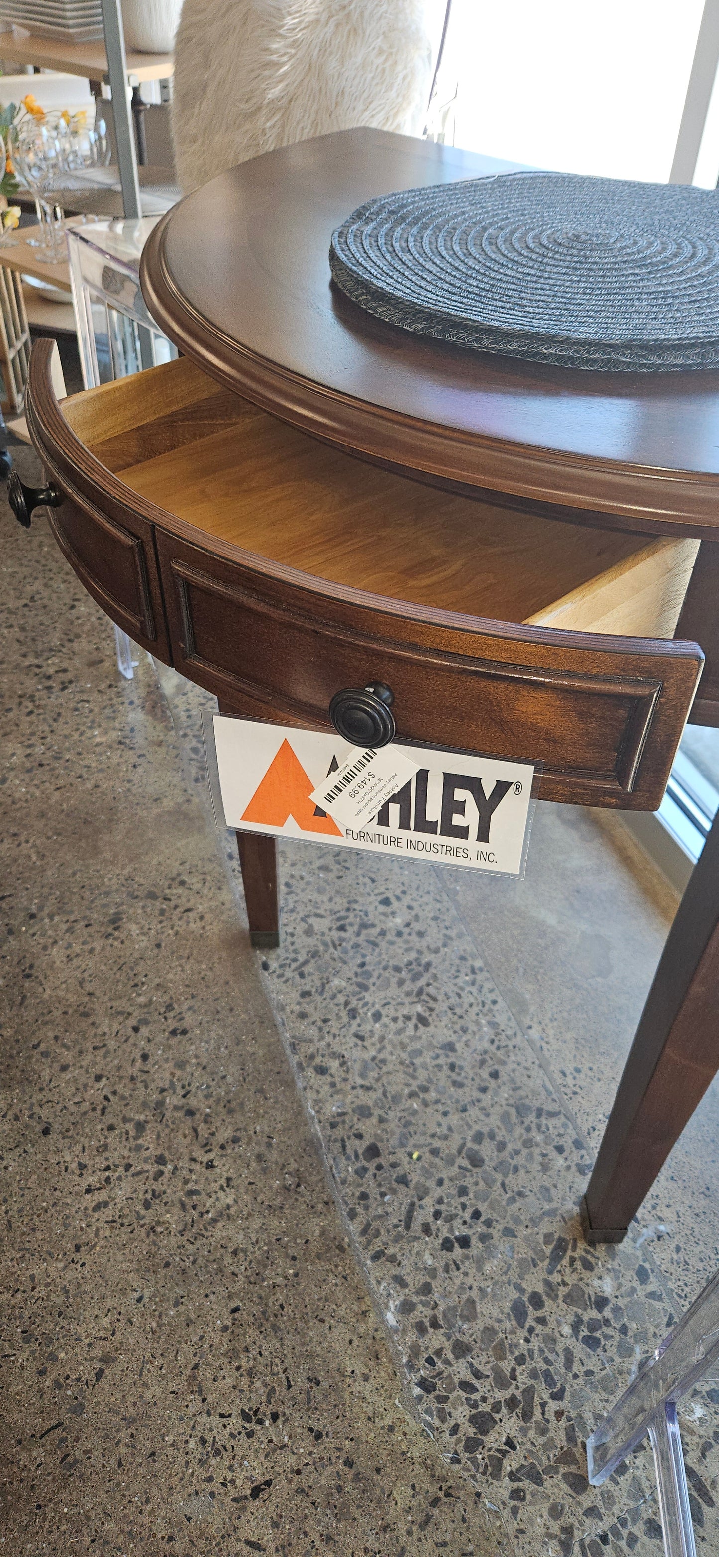 Ashley demilune accent table