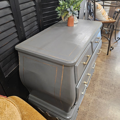 Refinished gray Bombay chest