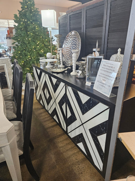 Black and White Console Table