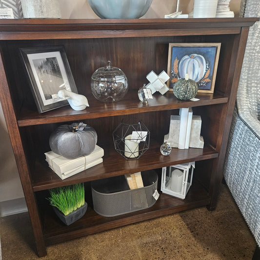 Dark Brown Wood Tone Bookcase