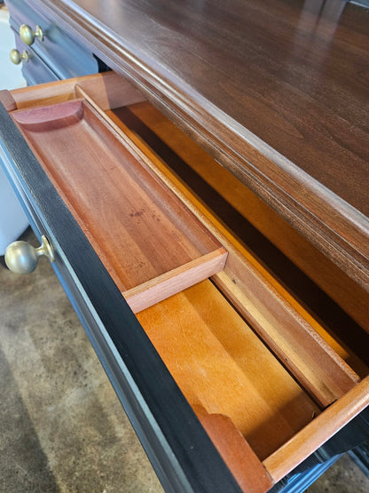 Refinished chest in black w/Wheels