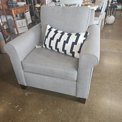 Pottery Barn Gray Cameron Roll Arm Chair