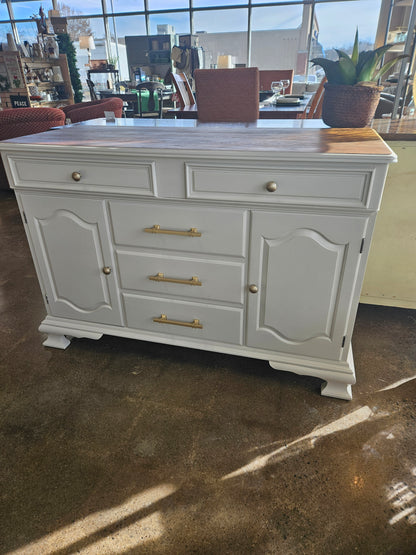 Light painted media stand/buffet/dresser