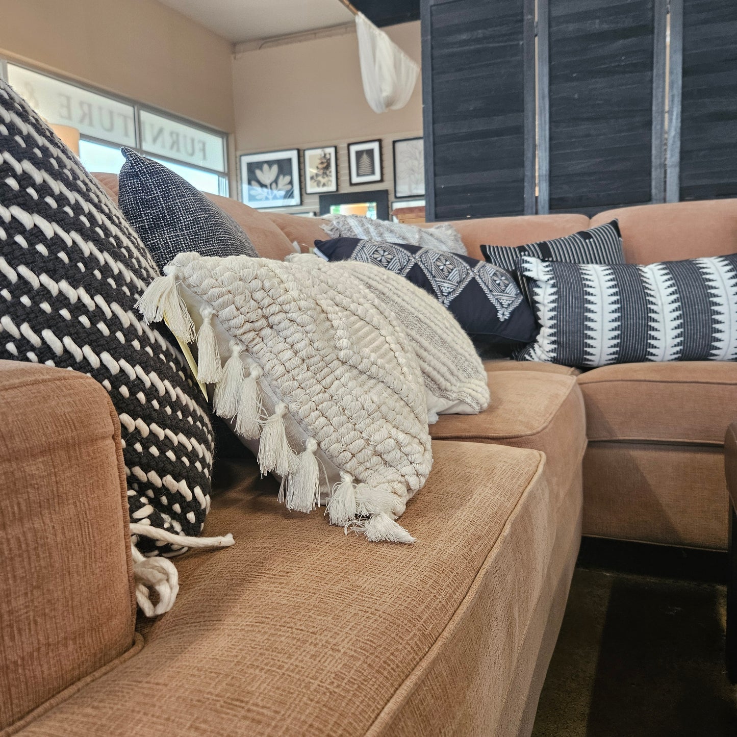 Flexsteel light brown sectional