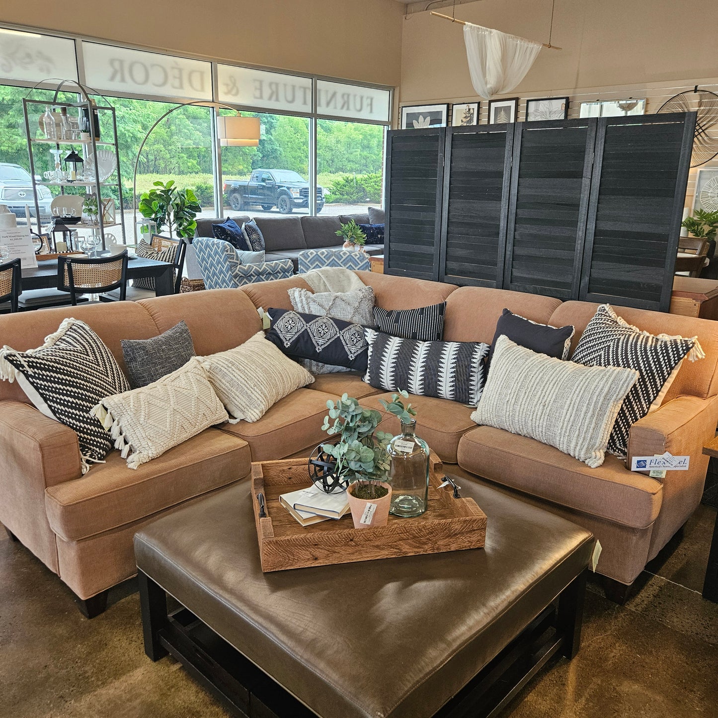 Flexsteel light brown sectional