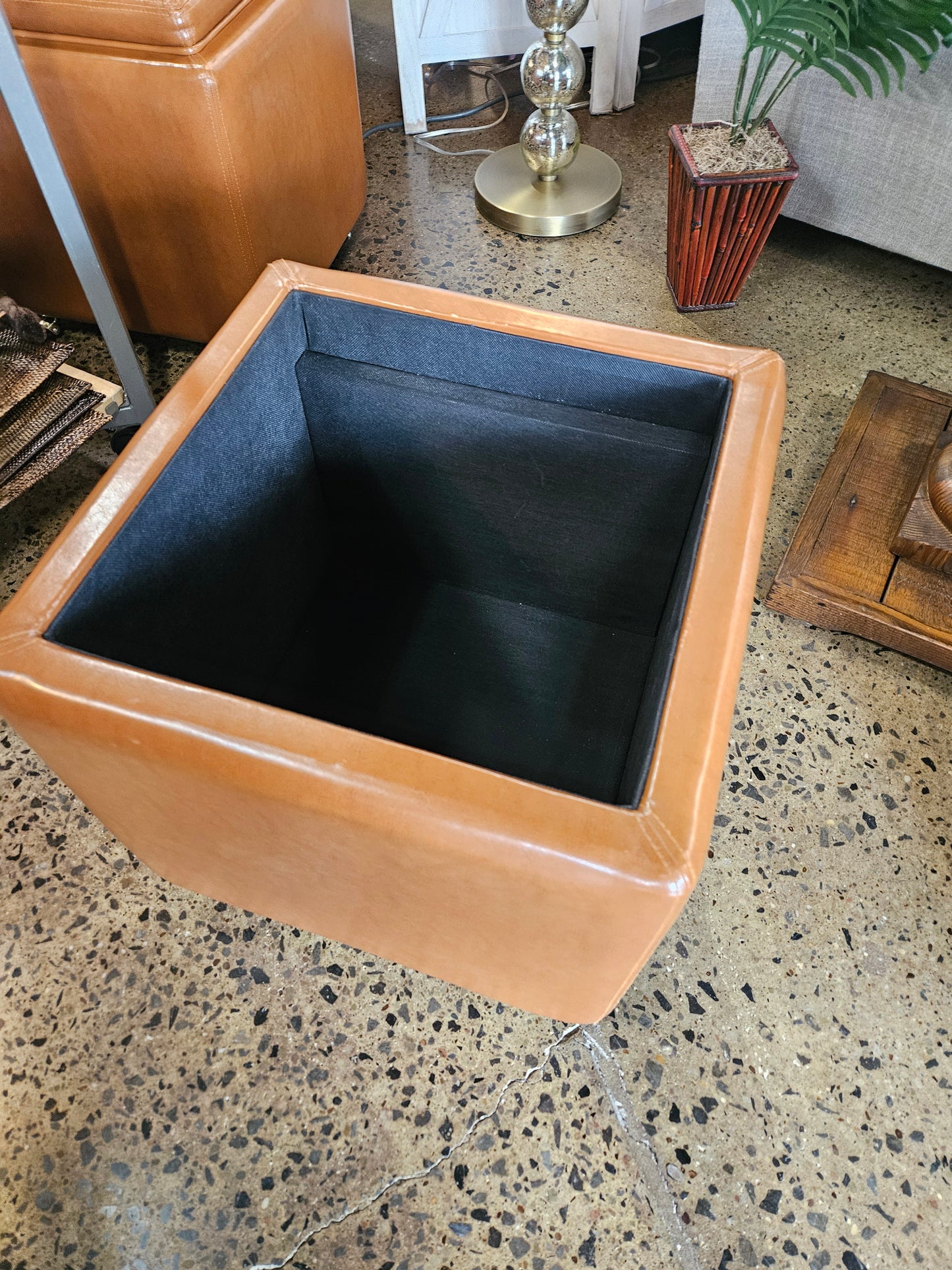 Burnt Orange Ottoman