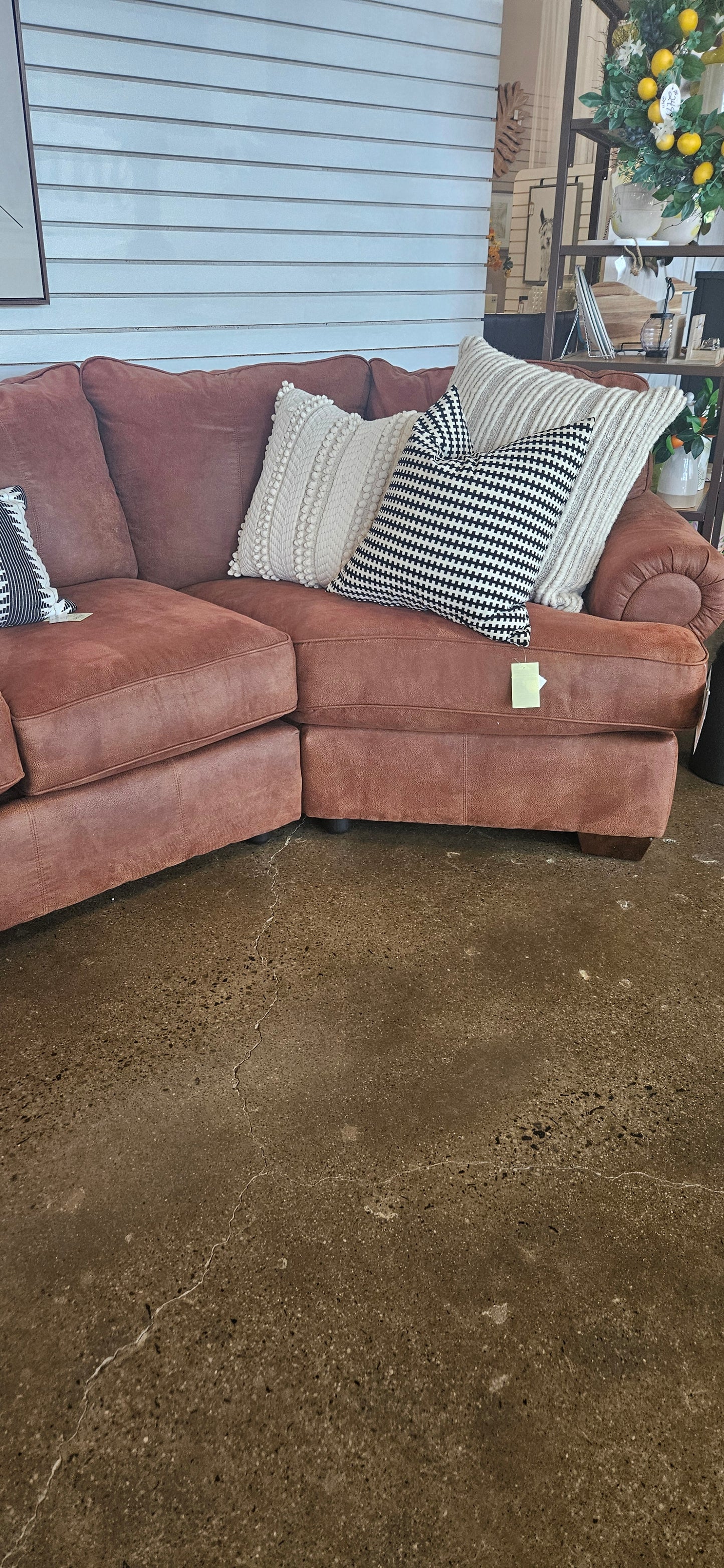 Ashley chestnut brown sectional