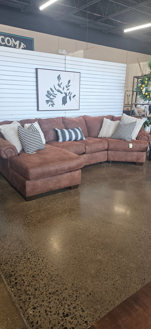 Ashley chestnut brown sectional