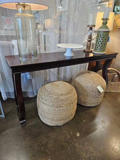 Dark Console Table W/Curved Legs