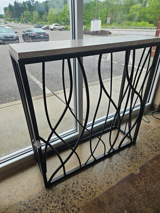 Entry way table with marble top