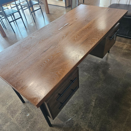 Arhaus-Sullivan Desk with Metal Legs and Wood Top