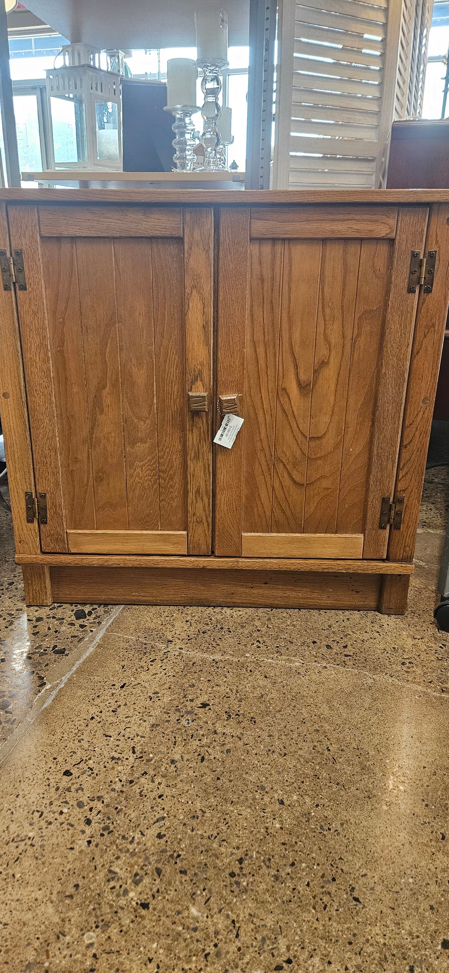 Light wood storage cabinet