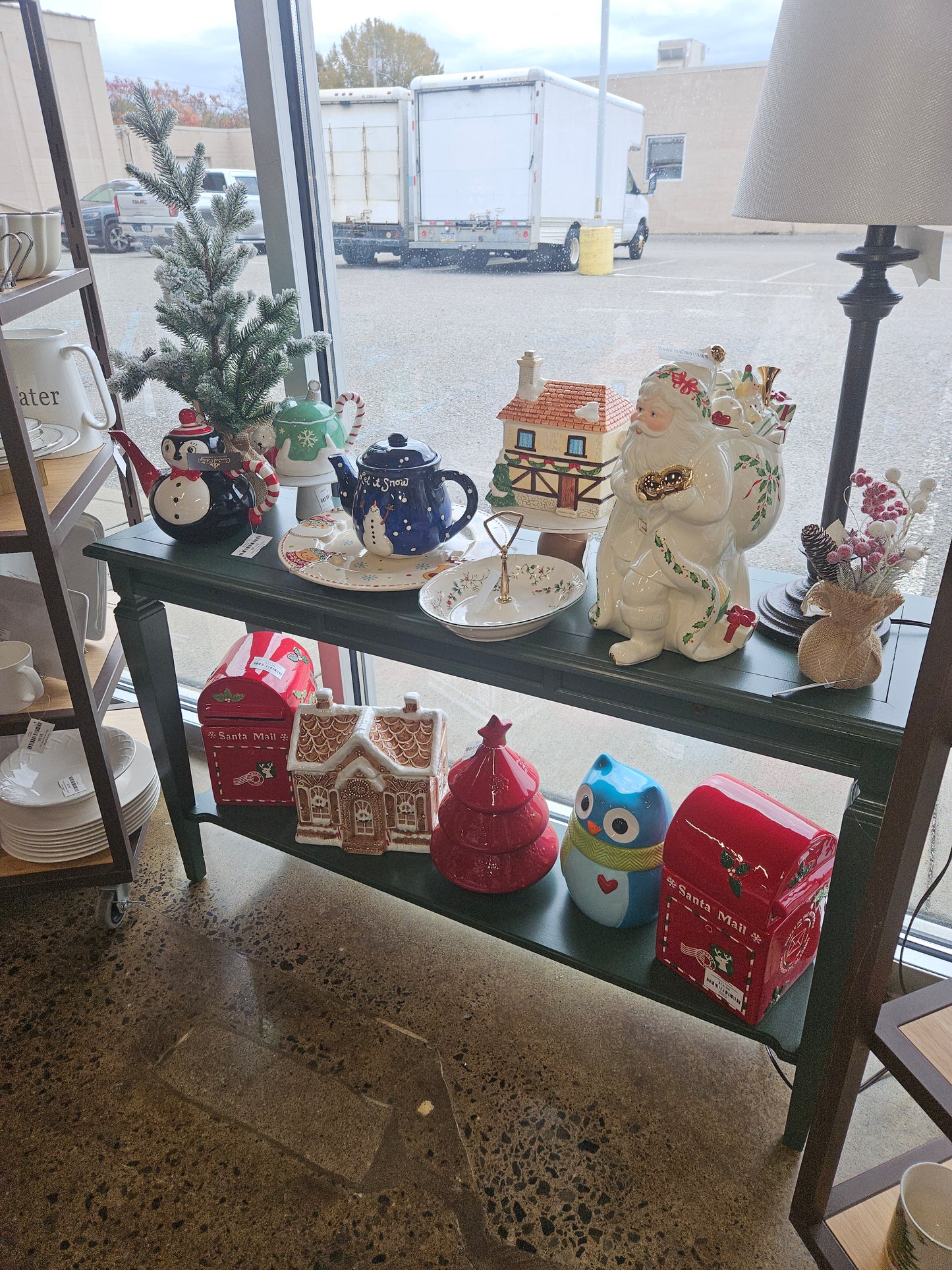 Painted Green Sofa Table