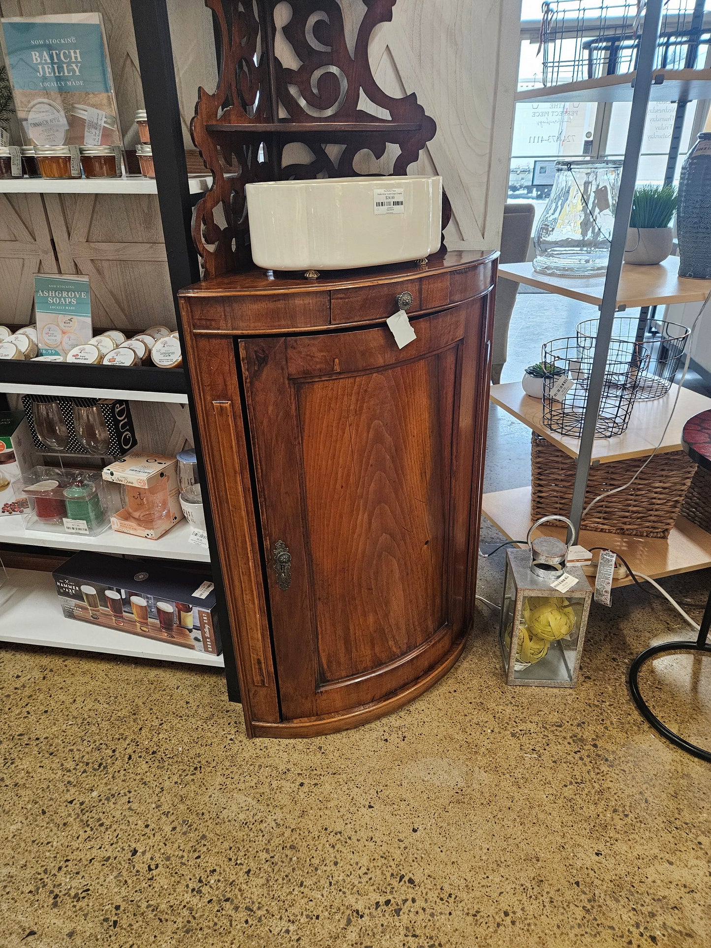 Antique Italian Corner Cabinet