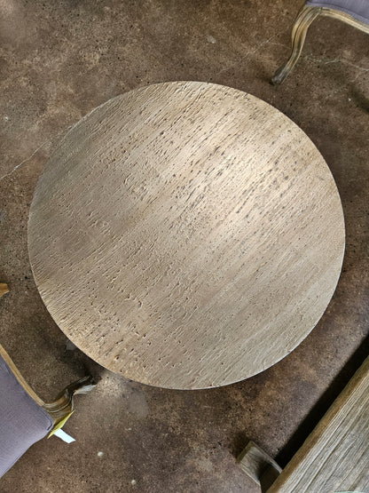 Round Accent Table Lt Gold Texture